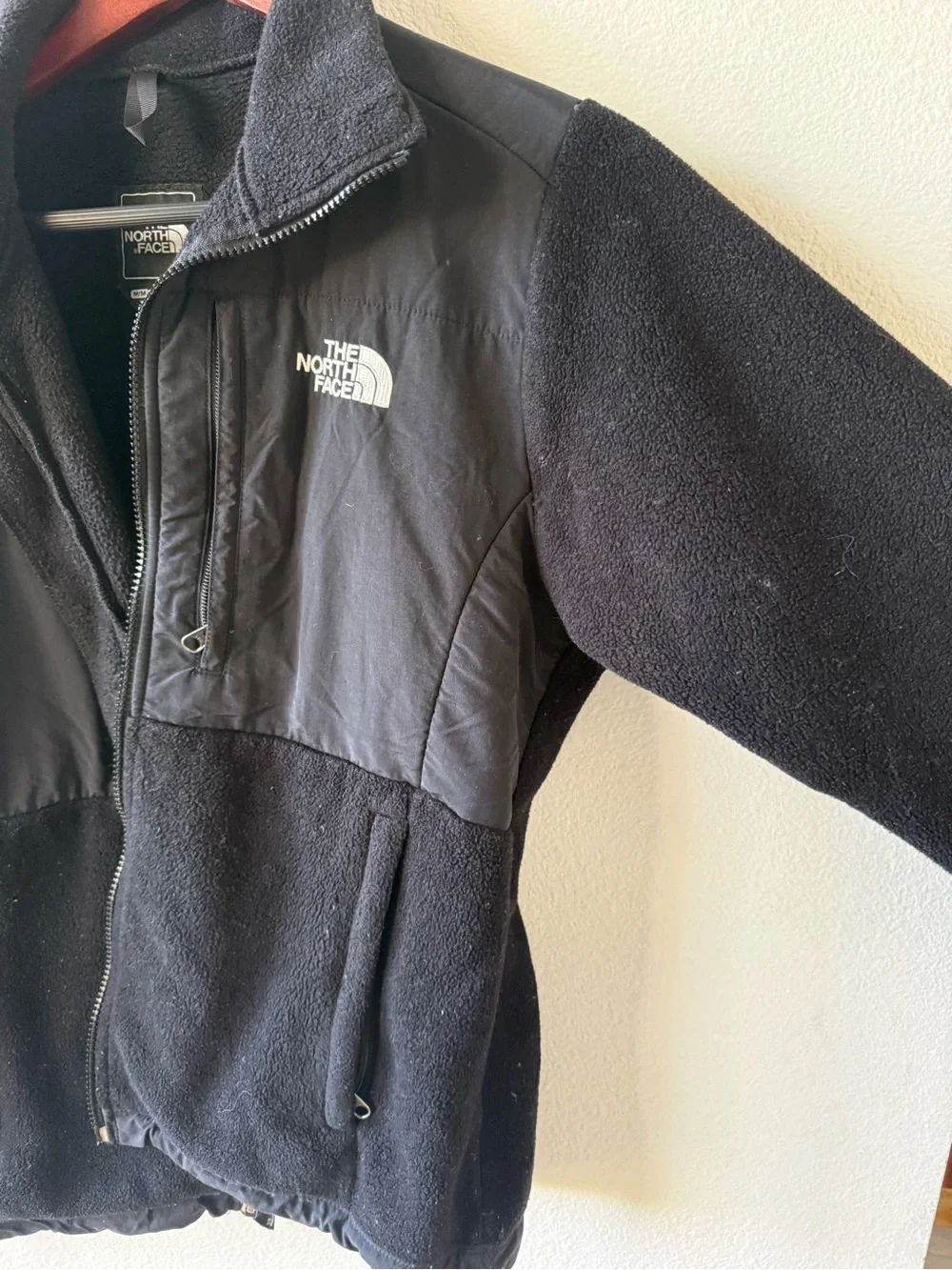 The North Face Black Men's Fleece Jacket with Chest Zip Pocket